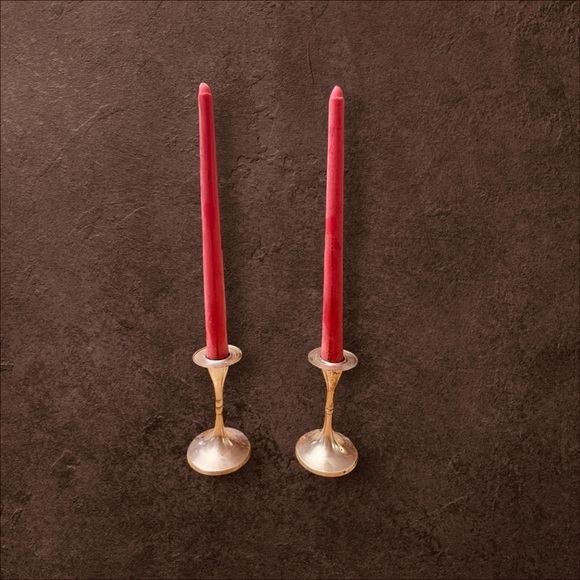 French Brass Candle Holders, France, 1960s, Set of 2 - Picture 9 of 12